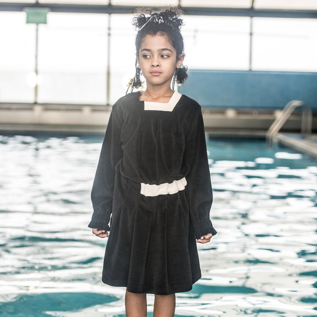Black Velvet Dress for Girls